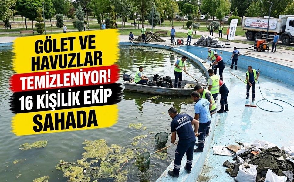 Gölet ve Havuzlar Temizleniyor! 16 Kişilik Ekip Sahada