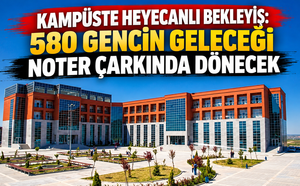 KAMPÜSTE HEYECANLI BEKLEYİŞ: 580 GENCİN GELECEĞİ NOTER ÇARKINDA DÖNECEK