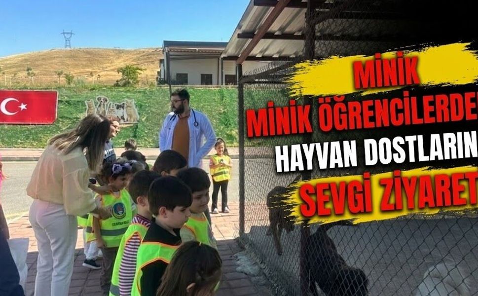 Minik Öğrencilerden Hayvan Dostlarına Sevgi Ziyareti