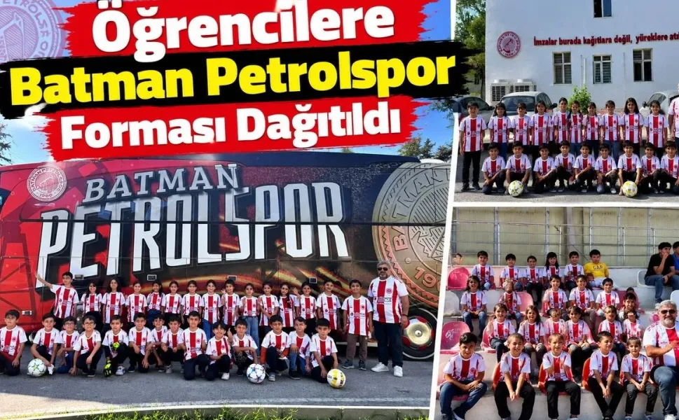 Batman’da Öğrencilere Petrolspor Sürprizi! İsimlerine Özel Formalar Hediye Edildi