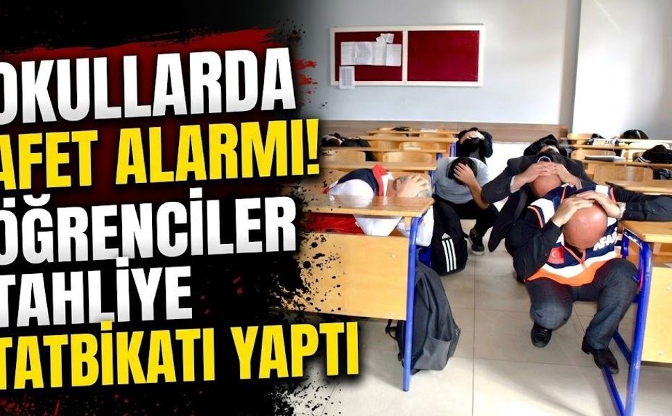Okullarda afet alarmı! Öğrenciler tahliye tatbikatı yaptı