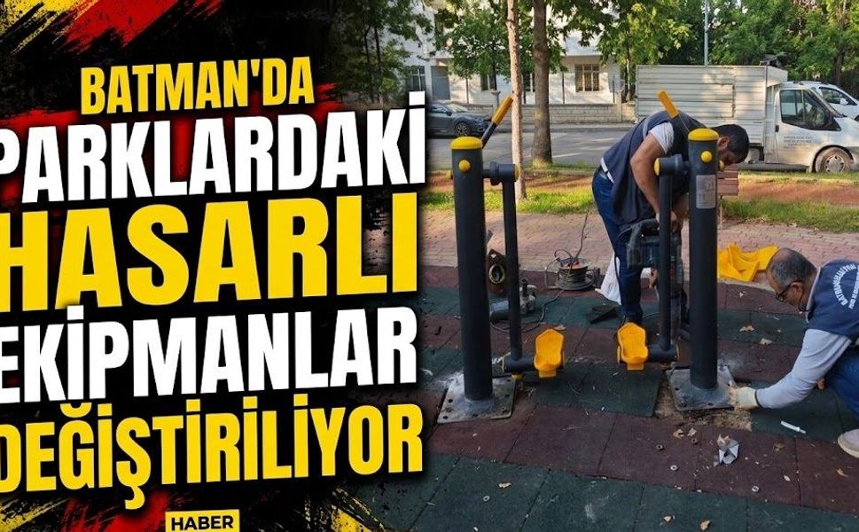 Parklardaki Hasarlı Ekipmanlar Değiştiriliyor