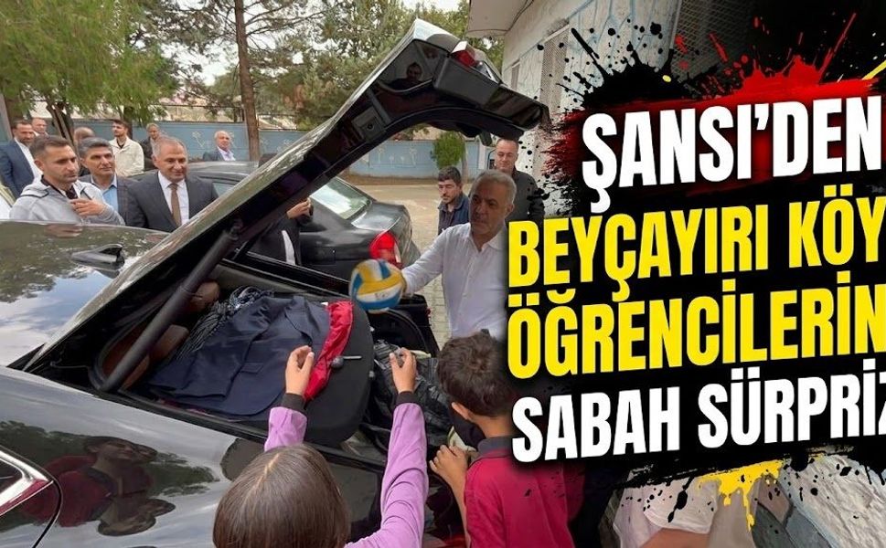 Şansi’den Beyçayırı Köyü Öğrencilerine Sabah Sürprizi