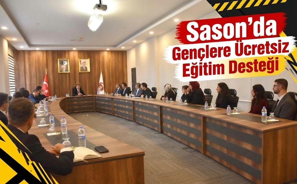 Sason’da Gençlere Ücretsiz Eğitim Desteği